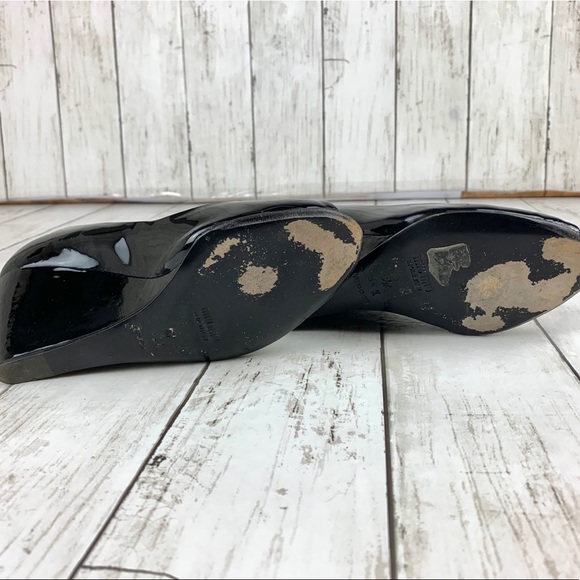 MIU MIU patent leather peep toe wedges size 34.5 - Picture 4 of 6